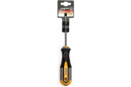Шлицевая отвертка GREPP SL5*100мм, CrV, 3х-компонентная рукоятка 201-006