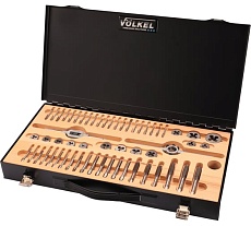 Набор метчиков и плашек VOLKEL M1-M10 HSS-G 66 предметов V48002