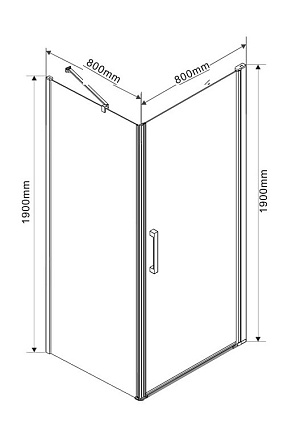 Душевой уголок Vincea Orta VSR-1O 80x80 хром, шиншилла, R