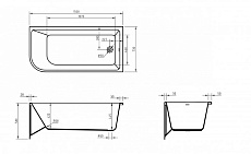 Акриловая ванна BelBagno BB712 150x73 см BB712-1500-730-R