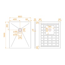 Поддон для душа RGW Stone Tray-G 100x80 камень, графит 14152810-02-11