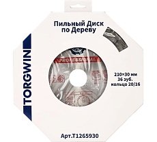 Пильный диск по дереву 210x30(20x16) мм, Z36 TORGWIN T1265930