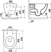 Подвесной унитаз Creavit Free FE322-00CB00E-0000 безободковый с функцией биде, белый глянцевый