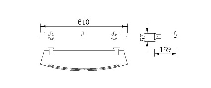 Полка Rush Victoria VI71620 хром