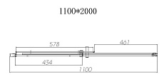 Душевая дверь Vincea Dice VDS-4D110CL 110x200 хром, прозрачная