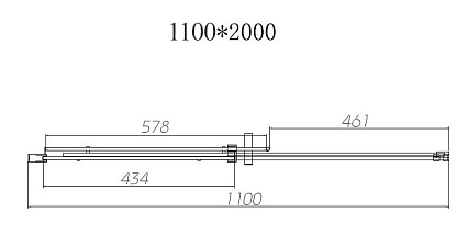 Душевая дверь Vincea Dice VDS-4D110CL 110x200 хром, прозрачная