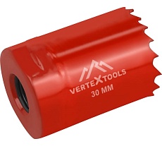 Коронка биметаллическая по металлу 30 мм Vertextools 2525-30