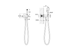 Смеситель Aquatek Лира AQ1025CR с гигиеническим душем, хром