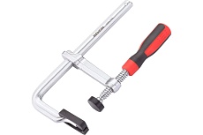 Цельнометаллическая струбцина с защитными колпачками REKON RF07-200-100 с эргономичной рукояткой из пластика 058211