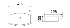 Раковина CeramaLux N 78014T 41.5 см