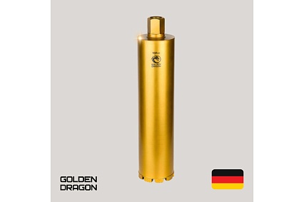 Коронка алмазная по бетону 102/400 мм, 9 сегментов, 1 1/4 GOLDEN DRAGON 102/400.11/4.GD