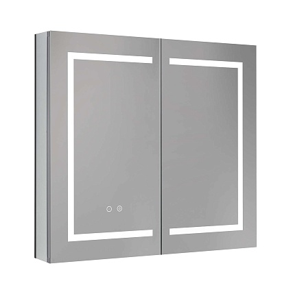 Зеркальный шкаф Aquatek 80x70 см с подсветкой, антипар, хром AQ7604-MLC