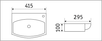 Раковина CeramaLux N 78014T 41.5 см