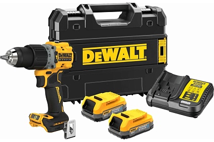 Ударная бесщеточная дрель-шуруповерт DeWalt 2 скорости, 2 АКБ 18 В XR Li-Ion DCD805E2T-QW