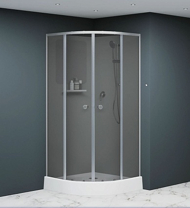 Душевая кабина RGW Andaman AN-208 90x90 см тонированное, профиль хром сатин