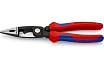 Электромонтажные клещи Knipex 6-в-1, 200 мм, чёрные, 2К ручки, KN-1382200SB