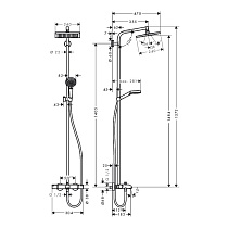 Душевая стойка Hansgrohe Crometta E 240 1jet 27298000 термостат