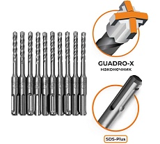 Набор буров по бетону Quadro-X 10 шт, 6х110 мм, SDS-plus RAGE by VIRA 564515