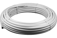 Металлопластиковая труба Зубр 26 мм толщина стенки 3 мм металлического слоя 0.3 мм максимальное давление 10 атмосфер при температуре 95 градусов 50 м 51455-26-50