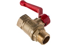 Шаровой для воды Valfex 1/2&quot; ВР/НР ручка-рычаг, латунный 11Б27фт1М VF.215.LR1.012.Bir