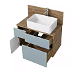 Мебель для ванной Акватон Мишель 80 см, керамогранит, раковина Mila, дуб рустикальный, фьорд