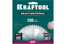 Диск пильный по алюминию Kraftool Multi material 200x32 мм, 60Т 36953-200-32