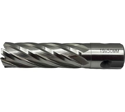 Сверло корончатое TORNERI 19х50 мм, HSS, Universal / Weldon 19 Т023632