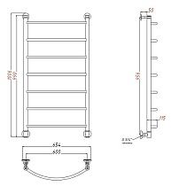 Полотенцесушитель водяной Aquanet Romeo 60x100 см