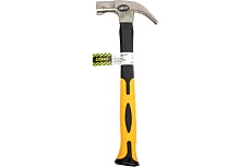 Молоток-гвоздодер Pobedit полностью обрезиненная рукоятка, 70% фиберглас, 450 гр., с магнитом 2533447