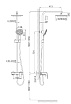 Душевая стойка D&K Berlin Technische DA1433715A02 черный