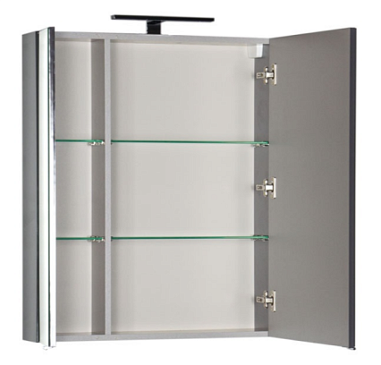 Зеркальный шкаф Aquanet Эвора 70 см серый антрацит