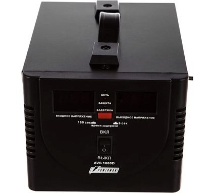 Стабилизатор напряжения Powerman 1ф 1 кВА AVS 1000 D Black 6015736