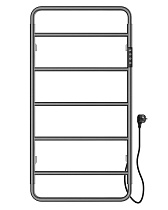Полотенцесушитель электрический Wonzon&Woghand Wismar WW-AL202-GM темный графит