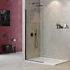 Душевая перегородка Cezares LIBERTA-L-1-TB-95-C-NERO 95x195 прозрачная, профиль черный