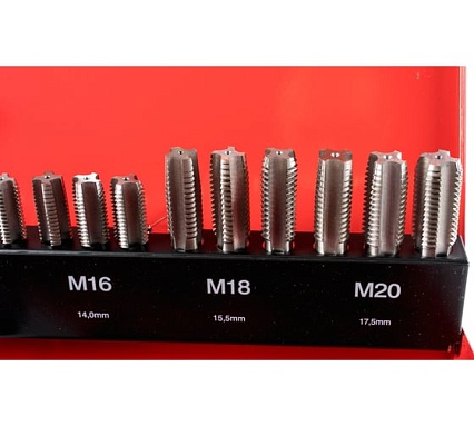 Резьбонарезной набор M3-M20 HSS метчики+плашки+воротки, 54шт RUKO 245040