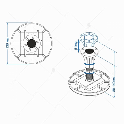 Ножки для поддона RGW N-01 STM, ST, STL 03230111-01