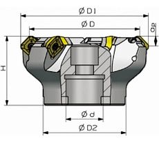 Фреза торцевая насадная SANT AF02.12A22.063.04 63 мм 4603390586152