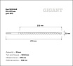 Бур SDS MAX 25x670 мм Gigant gmt-809