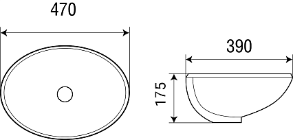 Раковина WeltWasser DEILBACH 6022 47 см, 10000003898 белый глянец