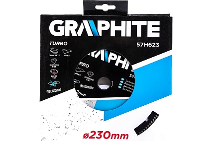 Диск алмазный ультра тонкий 230х22.2 мм turbo Graphite 57H623