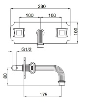 Смеситель для раковины Bugnatese Olimp OLIMP-BLS2-03/24-M золото