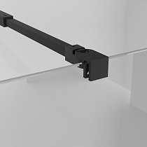 Душевая перегородка Niagara Nova NG-670-10ВLACK 100x195 прозрачная, профиль черный матовый