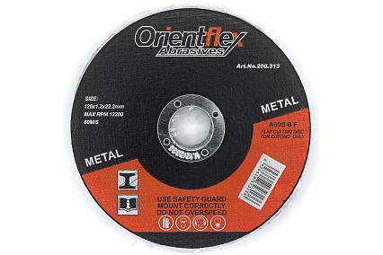 Диск отрезной по металлу OrientFLEX 125x1.2x22.2 мм, 10 шт Orientcraft OC125122210E