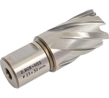Сверло корончатое HSS по металлу (23х30/63 мм; Weldon 19) D.BOR CD-HSS-030-023-W