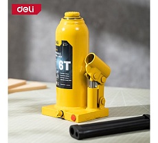 Домкрат бутылочный гидравлический 6т DQ71006 (высота подъема 210-420мм) Deli 130442