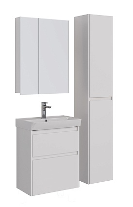 Мебель для ванной Lemark Combi 60 см белый глянец
