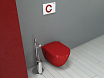 Крышка-сиденье Creavit Amasra KC0103.03.1100E красный,с микролифтом