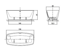 Акриловая ванна Jacuzzi Esprit 170x80 см