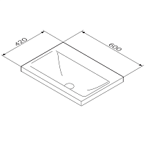 Раковина Am.Pm Gem 60 см M90WCC0602BM черный матовый