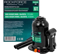 Бутылочный двухштоковый домкрат Rockforce 6т RF-TH80602X BIG(57212)